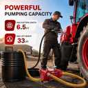 TOPWAY 12V Fuel Transfer Pump Kit, 10 GPM Self-Priming Diesel & Gasoline Pump, Explosion-Proof Portable Fuel Pump with Fuel Nozzle, Hose & Carry Case for Tractor, Truck, Cars