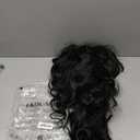 Linfairy Long Wavy Black Wig Big Bouffant Beehive Wigs for Women fits 50s 80s Costume