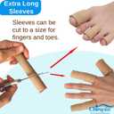 Chiroplax Toe Tubes Sleeves Protectors Cushions Fabric & Gel Lining Separator Tubing Finger, Bunion, Hammer Toe, Callus, Corn, Blister (5 Pack, Size Medium)
