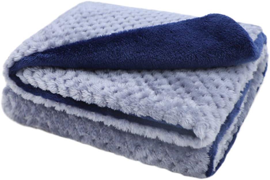 furrybaby Premium Fluffy Fleece Dog Blanket, Soft and Warm Pet Throw for Dogs & Cats(40x47inch, Blue) (Double Layer Flannel-blue)