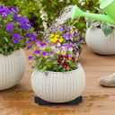 24PCS Flower Pot Risers ToesInvisible Plant Pot Feet for Outdoor PlantersIndoor Secure Compressive Environmental Triangular Lifters Supports (Large Black)