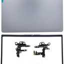 Replacement Laptop LCD Cover Back Rear Top Lid Front Bezel with Hinges for Lenovo IdeaPad 1 15ADA7 1 15AMN7 82R1 5CB1F36621 AP3L6000100 5CB1M48453 82RF1006VUS Silver