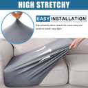 Smiry Waterproof Couch Cushion Covers, Stretch Washable Sofa Cushion Cover, Soft Sofa Slipcover Elastic Non-Slip Furniture Protector for Pets, Kid (Medium, Grey)