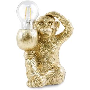GY Monkey Table Lamp Modern Animal Shape Table Lamp Vintage Resin Lighting Perfect for Bedroom, Living Room, Office, College Dorm