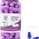 LYSIAN Ultra Soft Foam Earplugs Sleep - 38dB SNR Noise Cancelling Ear Plugs for Sleeping, Shooting, Snoring, Work Loud Sound Reduction- 60 Pairs Valued Pack,Purple