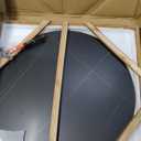 Round Table Dining Table Turntable Home Rock Plate Turntable Restaurant Marble Round Table Rotating Stone Turntable Tabletop (Single)(Black,80cm(32inch))