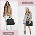 I IHAYNER Puffer Tote Bag for Women Lightweight Top Handle Handbag Large Shoulder Bag with Zipper for Travel Work