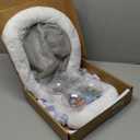 Cat Window Perch Cat Hammock Foldable Hanging BedUpgrade Strong Suction Cups Sturdy Holds Up to 25kg,Easy to Assemble,Reversible Cover 53 * 30cm (White, M-52CM)