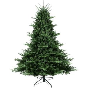 Unlit Outdoor Christmas Tree - Leheyhey 7ft Artificial Holiday Christmas Pine Tree - Hinged Spruce Holiday Xmas Tree for Home, Office, Party Decoration with 2296 PE&PVC Mixed Branch Tips