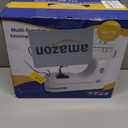 Stoigeld Sewing Machine for Beginners with 20Pcs Fabric & 32Pcs Sewing Threads Kit,Portable Sewing Machine with 12 Built-in Stitches & 2 Speed(High-Low Speeds) - White&Blue