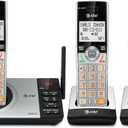 AT&T DECT 6.0 Expandable Cordless Phone with Answering System, Silver/Black with 3 Handsets
