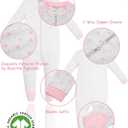 Jimonda Baby Pajamas 100% Cotton Gender Neutral One-Piece Footed,Long Sleeve Clothes,2-Way Zipper Closure Romper (18-24 Months, Pink Heart)