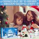 15 Pack Christmas Crafts Supplies, DIY Snowman Making Kit for Children, Christmas Stocking Stuffers, Air Dry Snowman Decorating Kit Winter Snowman Presents Toys for Christmas Holiday Decorations