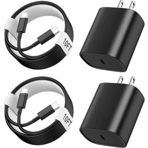 Phone 17 16 15 Charger Fast Charging, 10 FT Long USB C Charger Cord with 20W Type C Fast Phone Charging Block forPhone 17/17 Pro/17 Pro max/Air/Phone 16 15 Pro Max Plus, iPad, Android,Black