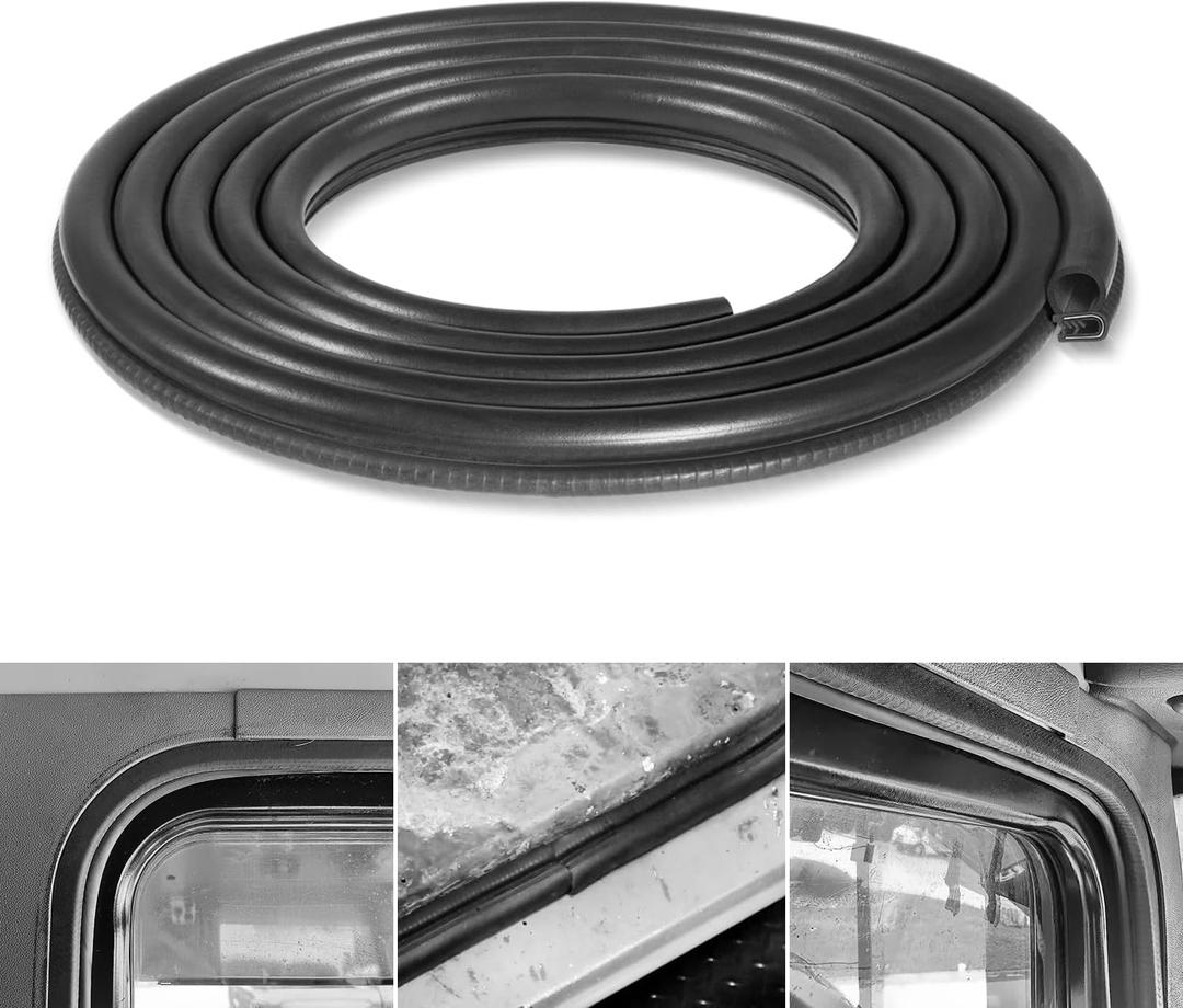 13.5 Foot 1100 Series Cab Door Rubber Weather Stripping, fit for Peterbilt 359, 379 Trucks (1986-2007), Door Rubber Seal Replace# 20-10985-644, R60-6001-650