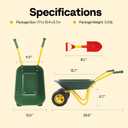 8 x VIVOHOME Kids Wheelbarrow Children Garden cart with Toddler Gardening Tool Set Child Wheel Barrel Outdoor Indoor Toys Gift Green