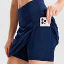 Yogipace Women's 17" Tennis Skirt with Pockets, Long Athletic Skort, UPF 50+ Sun Protection for Pickleball, Golf, Running (L)