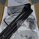 Floor Lamp Black, Standing Lamp, 58" Tall Lamps for Living Room, Simple Pole Lamp with Black Lampshade, On/Off Foot Pedal, Bright Dimming Light for Kids Room Bedroom Office Decor(Without Bulbs)