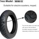 90/90-12 Scooter Tire 12 inch Tubeless Tire Front or Rear Tire Thickened Anti-Skid