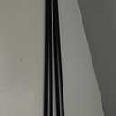 Tension Curtain Rod 51-126 Inch, Long Curtain Rod No Drilling for Window or Bathroom, Outdoor Curtain Rods for Patio Tension Rods, Easy to Install, Never Rust, Rod Diameter 1.26 Inches - Black