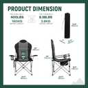 OUTSIDER Folding Camping Chair for Adults Heavy Duty Supports 400 lbs, Portable Outdoor Chair with Cup Holder, Side Pocket & Large Rear Storage Bag, Lightweight Lawn Chair for Camping (Style-4, 1)