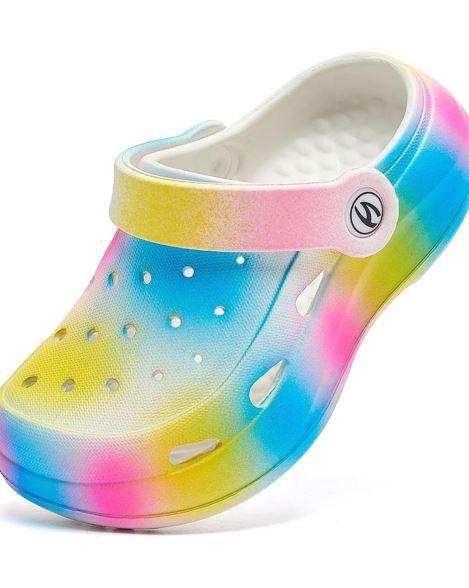 WOUEOI Boys Girls Garden Shoes Toddler Cartoon Slides Sandals Kids Clogs 35