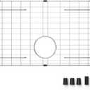 27-9/16" x 14-9/16" Sink Protector, Rear Drain with Corner Radius 3/16", Sink Grid - Rear Drain for Single Bowl Kitchen Sink