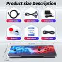 29,800 Games in 1 Pandora Box Arcade Console  Retro Video Game Machine with Dual Joysticks, 3D System, 4-Player Support, HDMI/VGA Compatible, Save & Search Features (29800 Games)