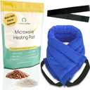 Microwavable Heating Pads for Lower Back, Neck, and Shoulder Pain Relief - Moist Microwave Heating Pad for Muscles and Joints - Microwave Hot Pack Heat Pad for Cramps (Multi Blue, 1)