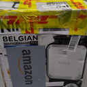 Ninja Belgian Waffle Maker Pro | Vertical Design | 5 Shade Settings with Precision-Pour Cup & Chef-curated Recipe Guide | Black & Silver | BW1001