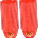 Luxshiny Traditional Chinese Wedding Wine Cups Plastic Red 50pcs Shot Glasses for Home Restaurant
