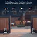 CO-Z 1400lb Sliding Gate Opener Hardware Security System Kit for Sliding Gates Up to 40 Feet, Automatic Gate Opener with Two Remote Controls, Electric Rolling Driveway Slide Gate Motor - Model CG1400