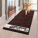 Muddy Mat® Shown on TV – Super Absorbent Microfiber Dog Door Mat for Muddy Paws, Non-Slip Washable Pet Rug, Quick Dry Chenille Entryway Carpet, Machine Washable Indoor Outdoor Mat, Brown 59"x24"