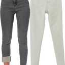 Yehopere Women's Winter Fleece Lined Jeans Slim Fit Warm Skinny High Waist Denim Jean (Large)