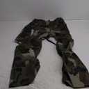 Women's Camo Cargo Pants High Waist Y2K Baggy Cut Out Straight Leg Casual Trousers Streetwear (X-Large, Camo Green)