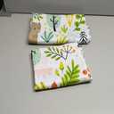 Kids Blackout Curtains Grommet Thermal Insulated Room Darkening Printed Forest with Wild Animals Nursery and Kids Bedroom Curtains 42x63inch(107x160cm), White