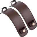 Beebeecraft 2 Sets PU Leather Shoulder Strap Pads Replacement Cushion Strap Covers Protector Pressure Relief Bag Handle Wrap for Shoulder Shopping Bags Tote Handbag Camera Travel Coconut Brown, 9x2in