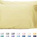 Sunflower Queen Pillowcases Set of 2, 100% Cotton Queen Size Pillow Cases 2, 20x30 inches Honeyed Straw, Soft and Breathable