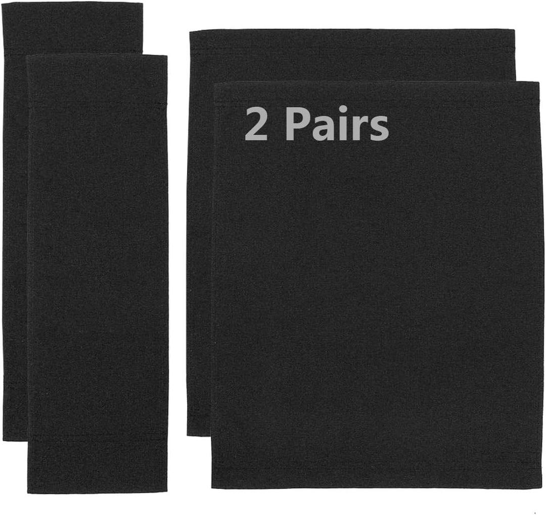 STAY GENT Counting Mars 2 Set Replacement Cover Canvas for Directors Chair, 20cm X 52cm + 52cm X 42cm (Black)