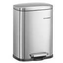 SONGMICS 1.3 Gallon (5 L) Trash Can, Stainless Steel, Step-On Pedal