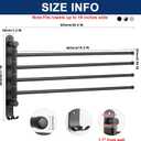 NearMoon Swivel Towel Rack, 19.5" Thicken 304 Stainless Steel 4-Arm Towel Bar, Space Saving Wall Mounted Towel Holder with Hook, Rustproof Swing Out Towel Hanger for Bathroom, Kitchen (Matte Black)