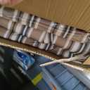 INTER HUT Outdoor Chair Cushions Set of 2, 46" x22”, Beige Stripes