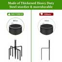 60" Shepherds Hooks for Outdoor, Heavy Duty Bird Feeder Pole for Hanging Lantern, Hummingbird Feeder, 7 Prongs Base Shepherds Hook for Bird Feeders Outside,1 Pack, Black