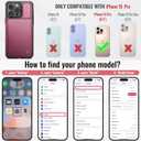 Vinich for iPhone 16 Pro Wallet Case with Card Holder, RFID Blocking Credit Slots Kickstand Shockproof Phone Cover Fit for iPhone 16 Pro 6.3" Wine Red