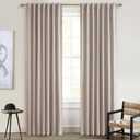 Vintage Cabin Curtains for Bedroom Windows Decorative Blackout Farmhouse Style Linen Curtains 90 Inches Long Oatmeal Weather Thermal Insulated Flax Drapes 7-1/2FT Length (W50 x L90 2 Panels) (50"W x 90"L (Pack of 2), Linen)