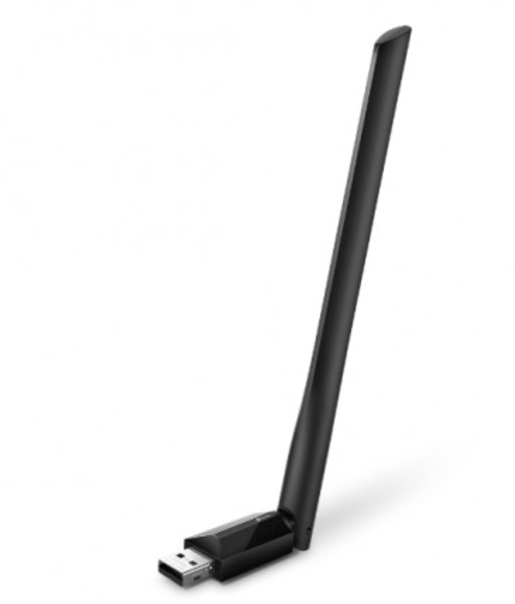 TPLink AC600 USB WiFi Adapter for PC (Archer T2U Plus) Wireless Network Adapter for Desktop with 2.4GHz, 5GHz High Gain Dual Band 5dBi Antenna, Supports Win11/10/8.1/8/7/XP, Mac OS 10.910.14, Black, USB Plug Bent