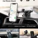 CHGeek Wireless Car Charger with Phone Holder Mount, 15W Fast Charging Auto Clamping Phone Holders for You Car Windshield Dashboard Air Vent Accessories for iPhone, Samsung Galaxy, Google, etc