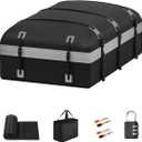 Car Rooftop Cargo Carrier Bag 30 Cubic Feet, Soft-Shell Luggage Cargo Bag Waterproof Bag, Include 2 Reinforced Straps, 6 Door Hooks, Anti-Slip Mat, Luggage Lock