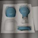 Comfify Designer 4 Piece Bathroom Accessory Set  Ceramic Bath Set w/Liquid Soap or Lotion Dispenser, Toothbrush Holder, Tumbler and Soap Dish  Decorative Set w/Embossed Details  Blue