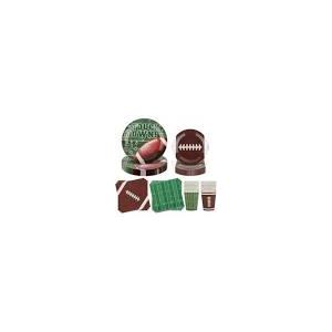 Football Party Supplies Kit Serve 25,Includes Touchdown Dinner Plates, Football Birthday Party Football Game Day Tailgate Party Decorations